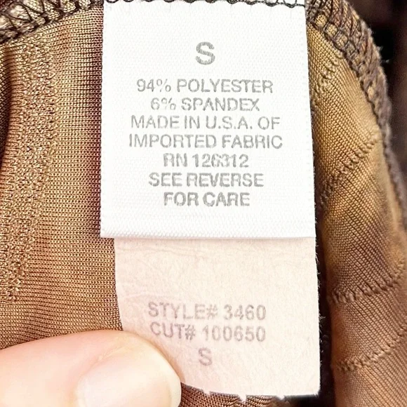 Vintage y2k Brown Tan Floral Ruffle V-neck Boho Fairy Whimsy Goth Blouse Small - Picture 7 of 8